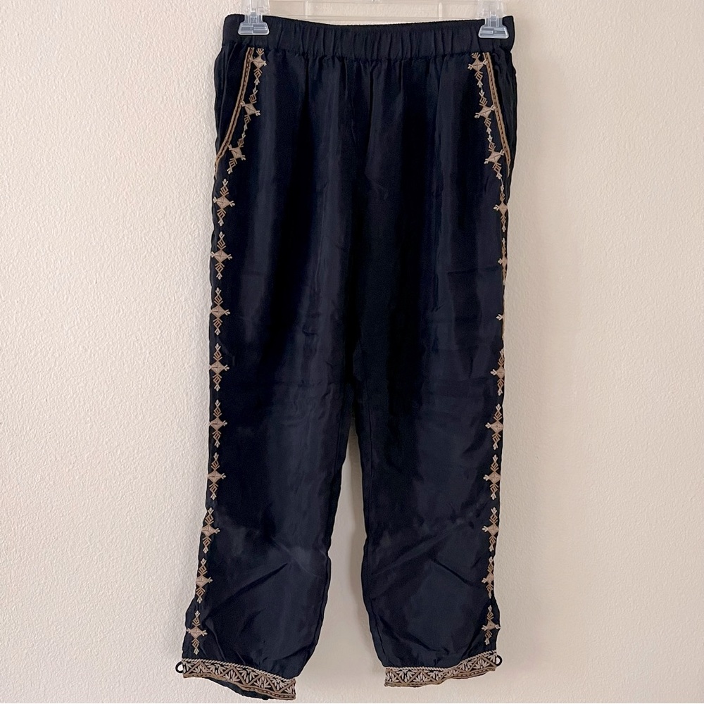 Johnny Was Cupra embroidered pants, sz S